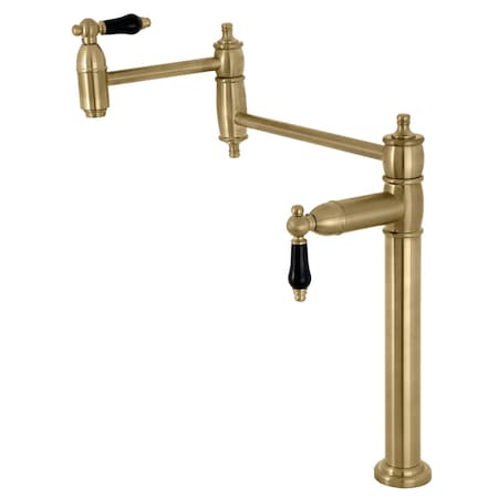 Kingston Brass Deck Mount Pot Filler, Brushed Brass KS3707PKL